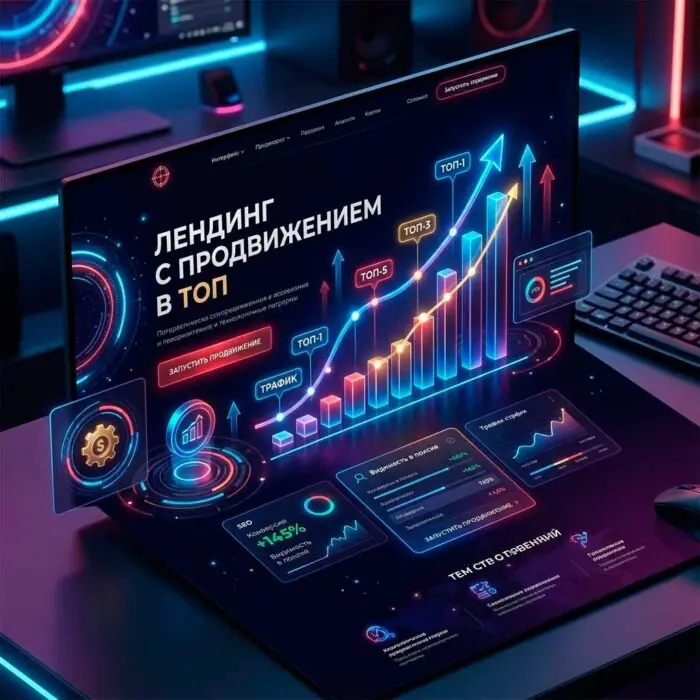 Лендинг с продвижением в топ